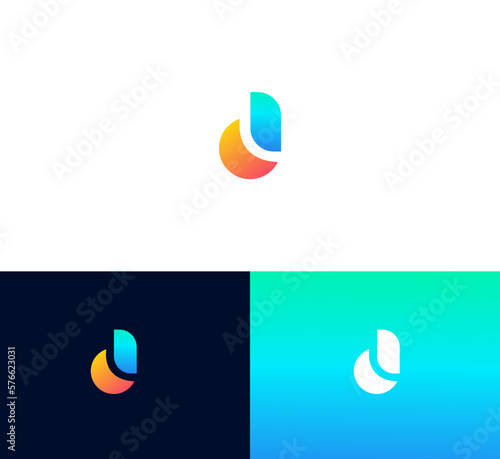 Letter D logo icon design template elements.