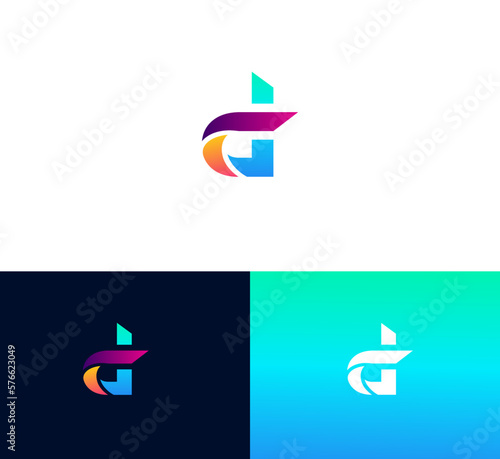 Letter D logo icon design template elements.