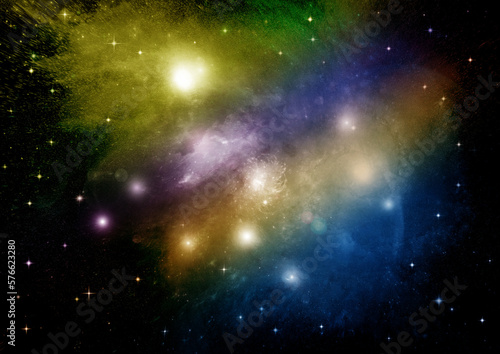 Obraz na płótnie galaxy in a free space. 3D rendering w salonie