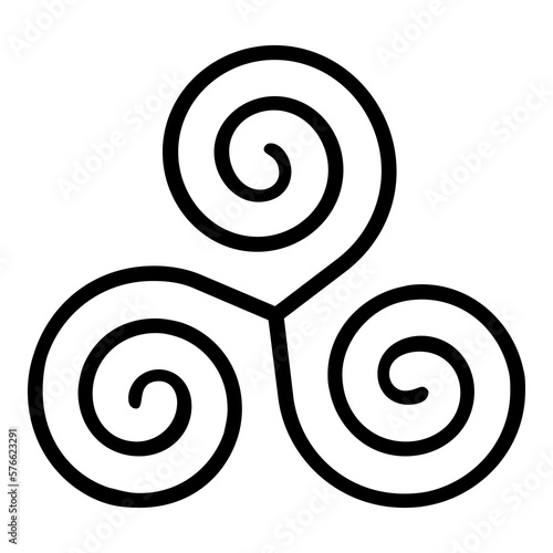 Triskelion symbol icon 