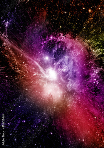 Obraz na płótnie galaxy in a free space. 3D rendering w salonie