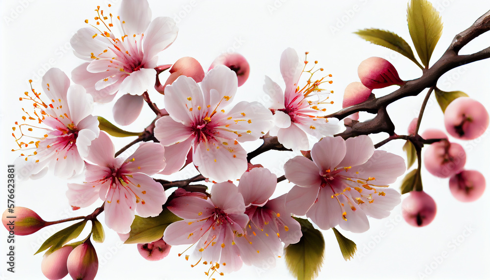 Cherry blossoms, watercolor style. Generative Ai