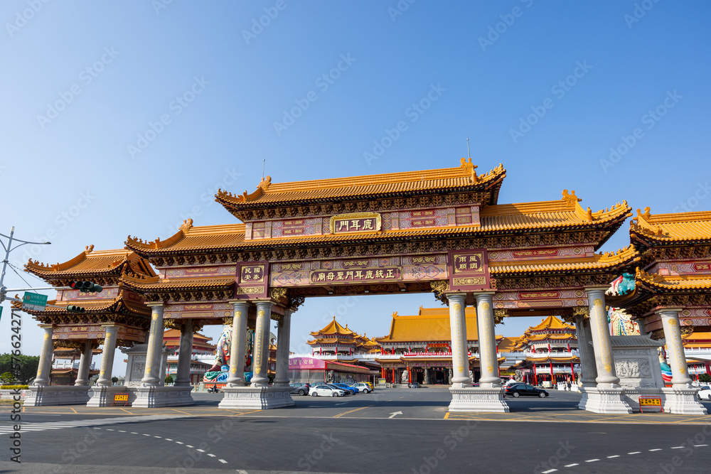 Fototapeta premium Luermen Tianhou Gong Mazu Temple in Tainan of Taiwan