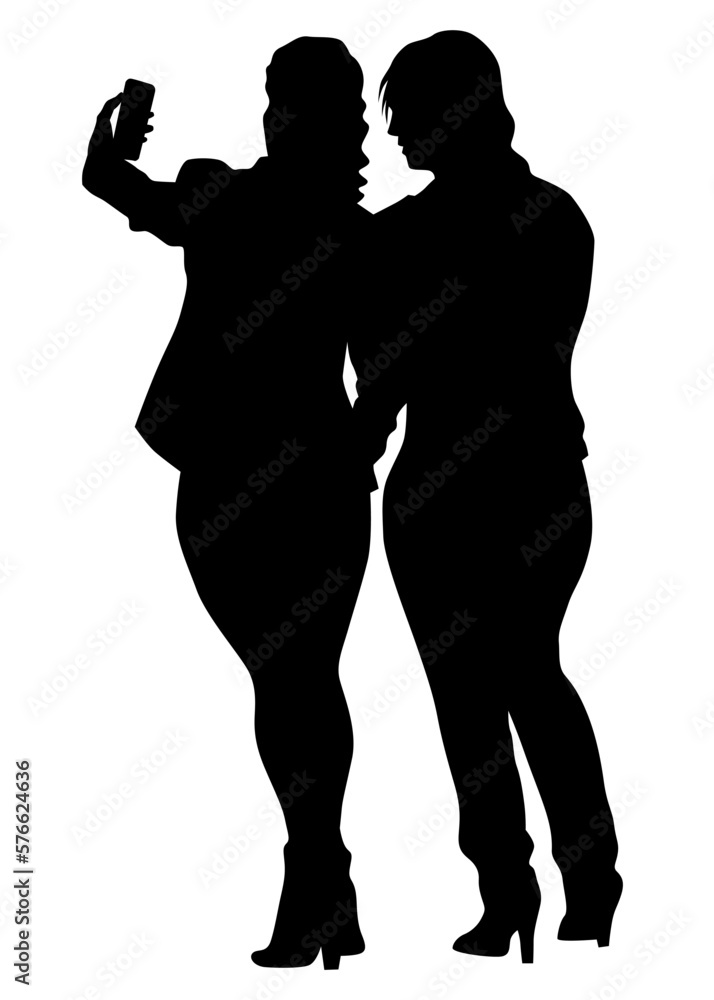 Women with a photo camera on white background Women with a photo camera on white background