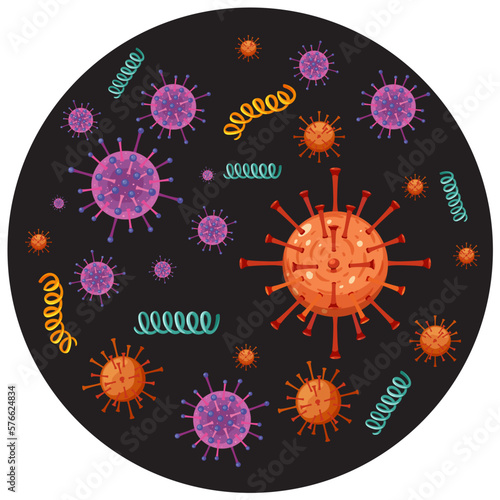 Bacterial microorganism in circle