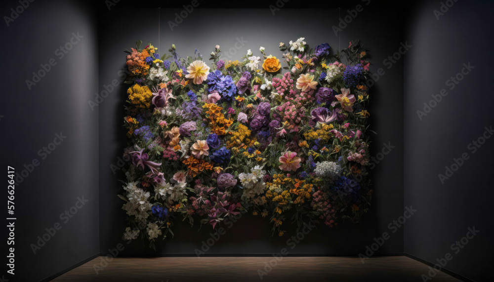 Fototapeta premium background with flowers. Generative AI