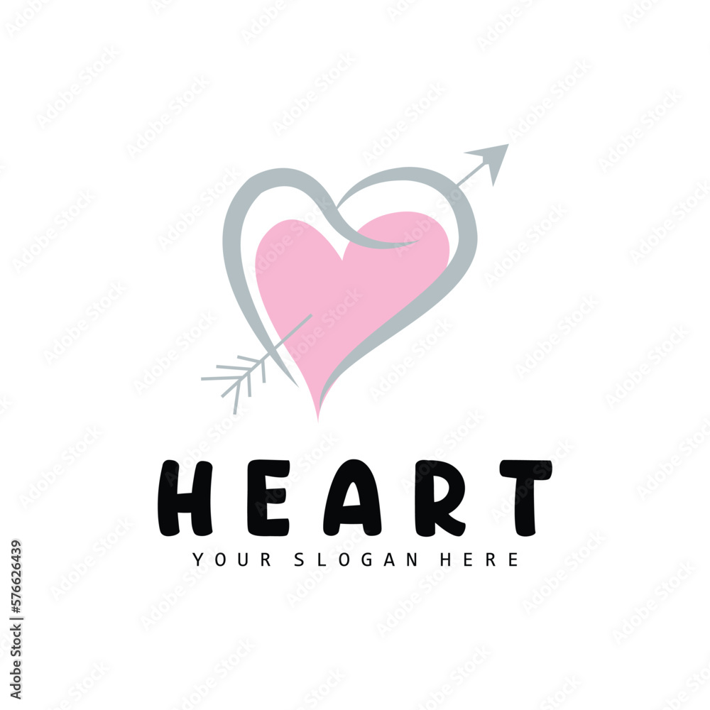 Heart Logo, Love Design, Valentine's Day Vector, Love Heart Icon, Illustration Template Heart Logo, Love Design, Valentine's Day Vector, Love Heart Icon, Illustration Template