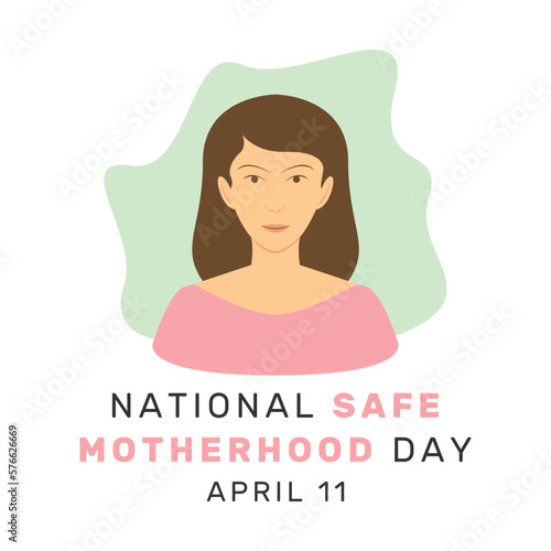 Vector illustration of National Motherhood day in flat cartoon style