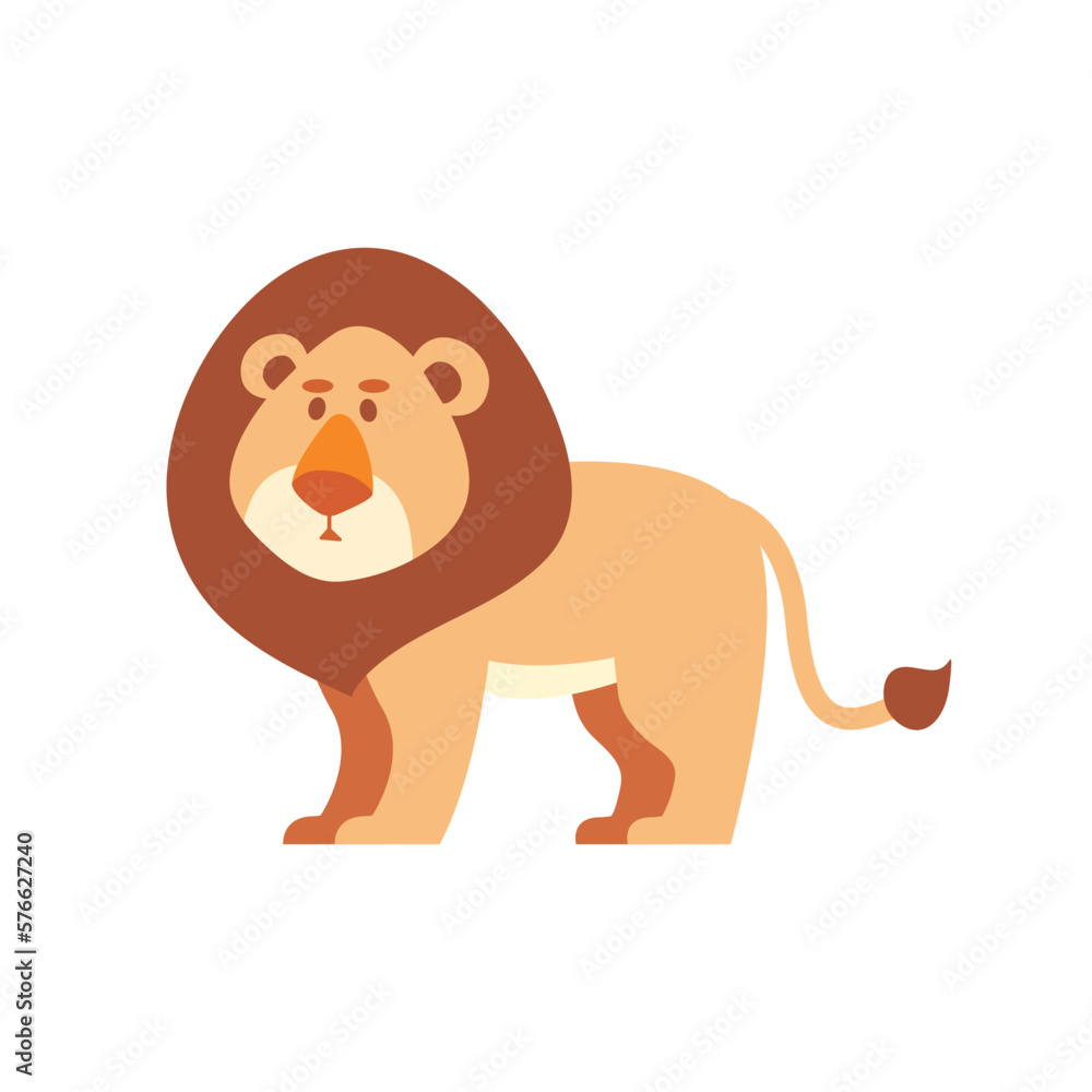 Obraz premium Lion cute cartoon