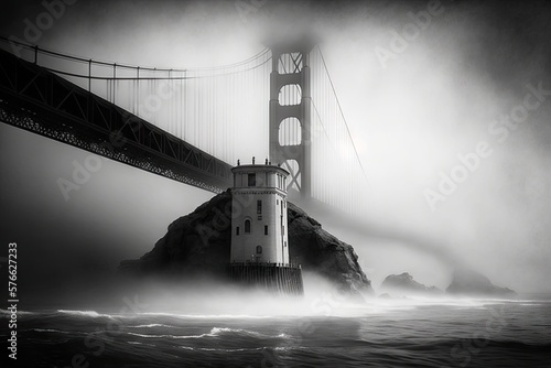 Fog-Shrouded Sorrows of an Oceanic Landmark Generative AI