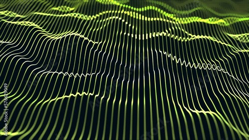 Wallpaper Mural abstract gradient ribbon line wave animated 4K. multicolor particle line wavy background.  Torontodigital.ca