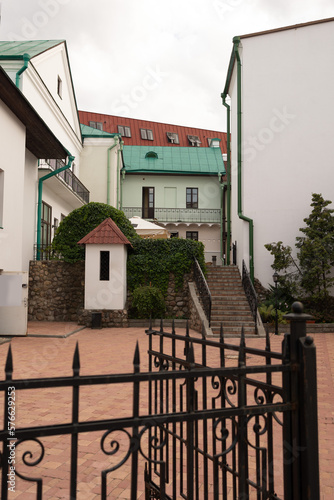 View of houses and streets in a small town