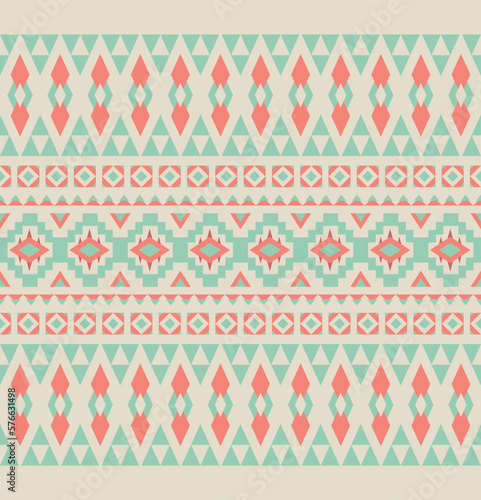 Aztec ethnic native american mexican tribal seamless pattern. Background for fabric, wallpaper, card template, wrapping paper, carpet, textile, cover