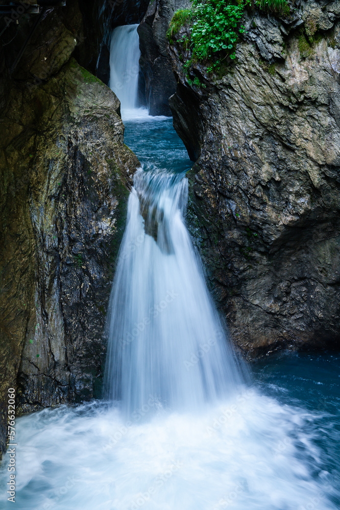 Naklejka premium Klammsee near Kaprun in Salzbur, Austria. The Klammsee is one of the reservoirs for the power plant in Kaprun.