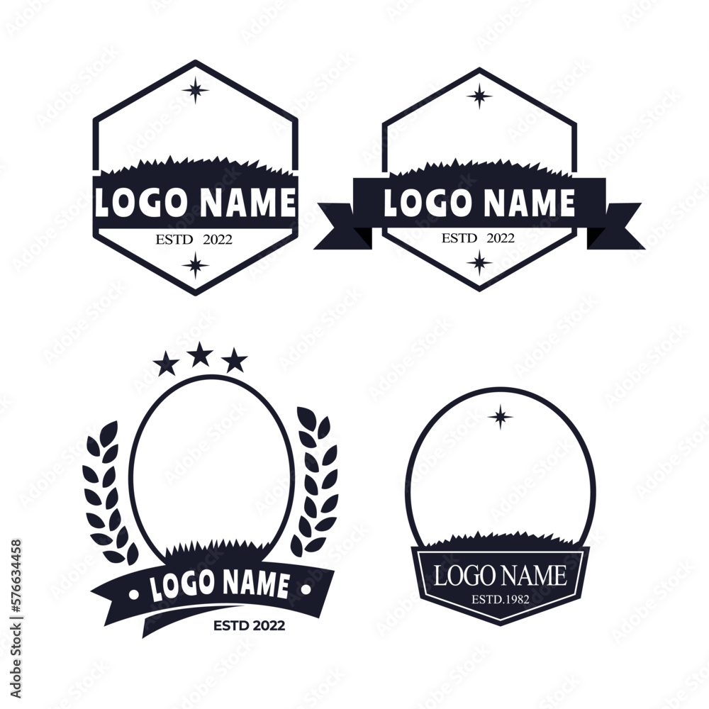 set of vintage labels and badges. Emblem Label logo design. vintage logo frame. farm logo. Element design collection for label and logo. 