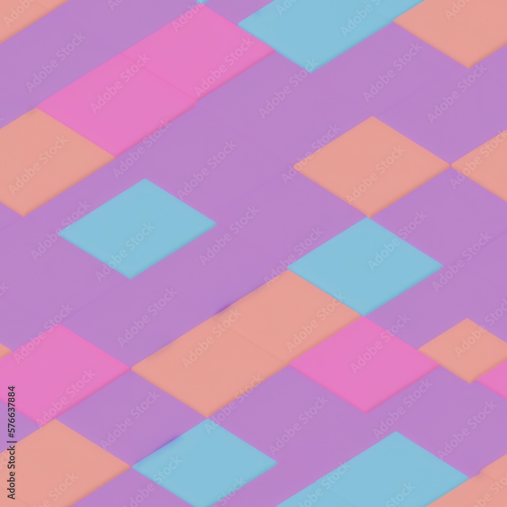 Abstract 3D isometric cube pattern background with a pastel color palette, generative ai Abstract 3D isometric cube pattern background with a pastel color palette, generative ai