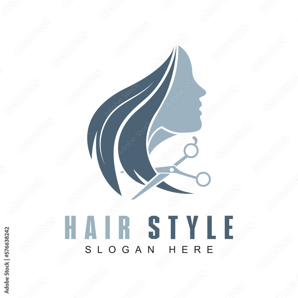 Hair salon logo design template. Beautiful hairstyle sign. Hair salon logo design template. Beautiful hairstyle sign.