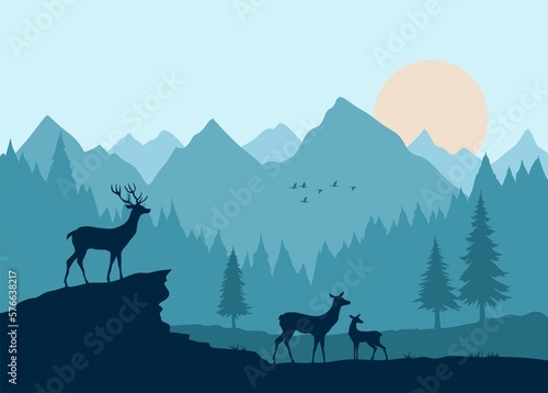 Deer in the mountains