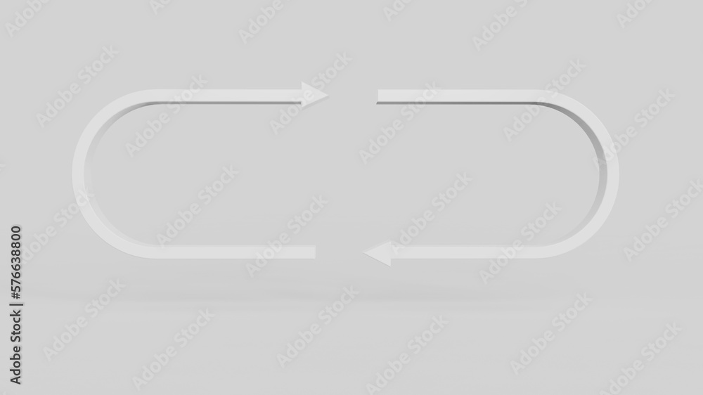 Circular arrows refresh icon rotation arrows icon sign or symbol on white background 3d illustration Circular arrows refresh icon rotation arrows icon sign or symbol on white background 3d illustration