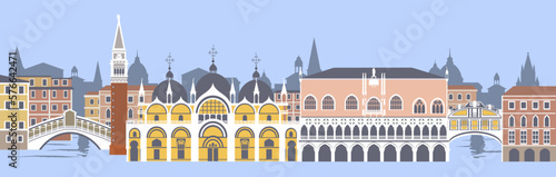 Set of Venetian landmarks