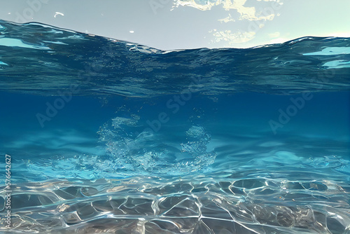 Blue water surface. water background © pa-ka