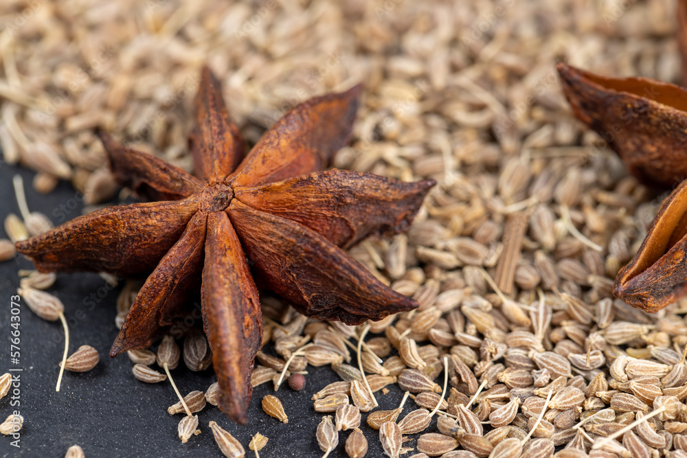 Whole fragrant star-shaped Anise Spices Whole fragrant star-shaped Anise Spices