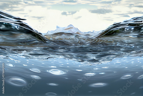 Blue water surface. water background