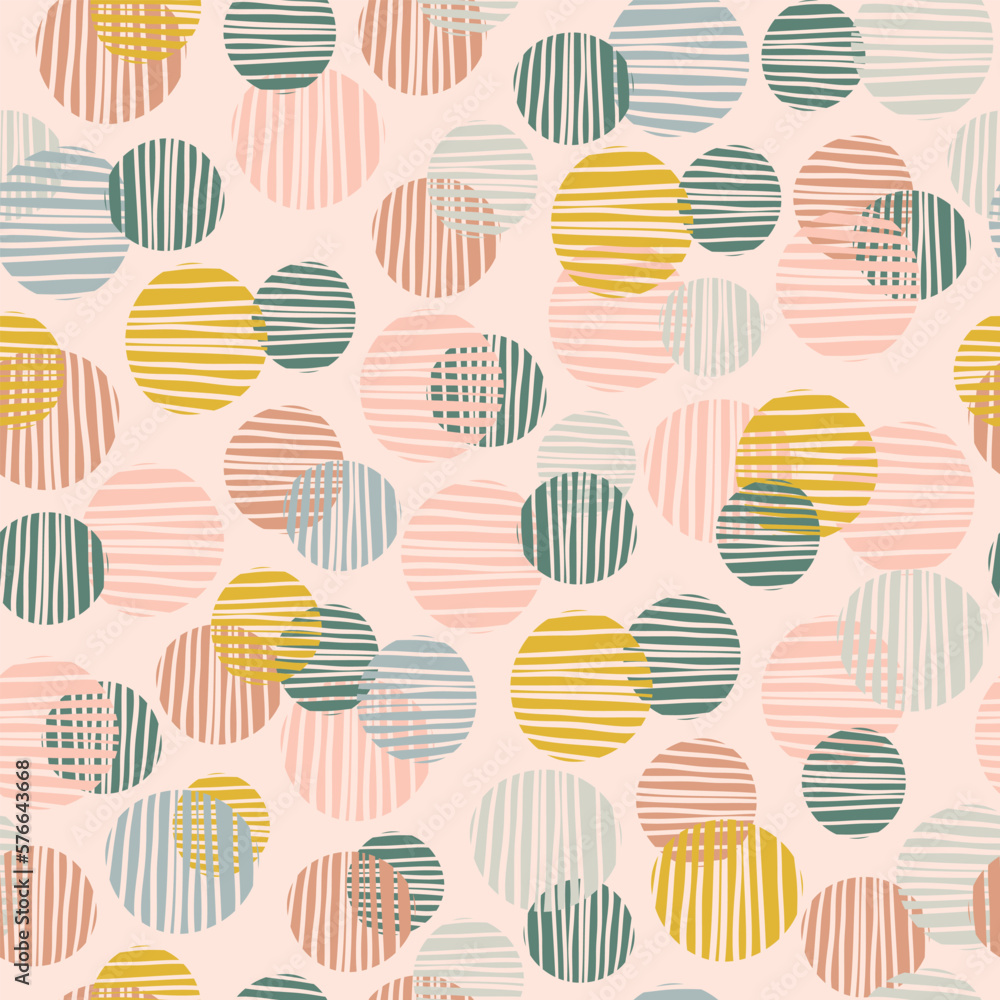 Seamless pattern rounds in minimalism style vector illustration Seamless pattern rounds in minimalism style vector illustration