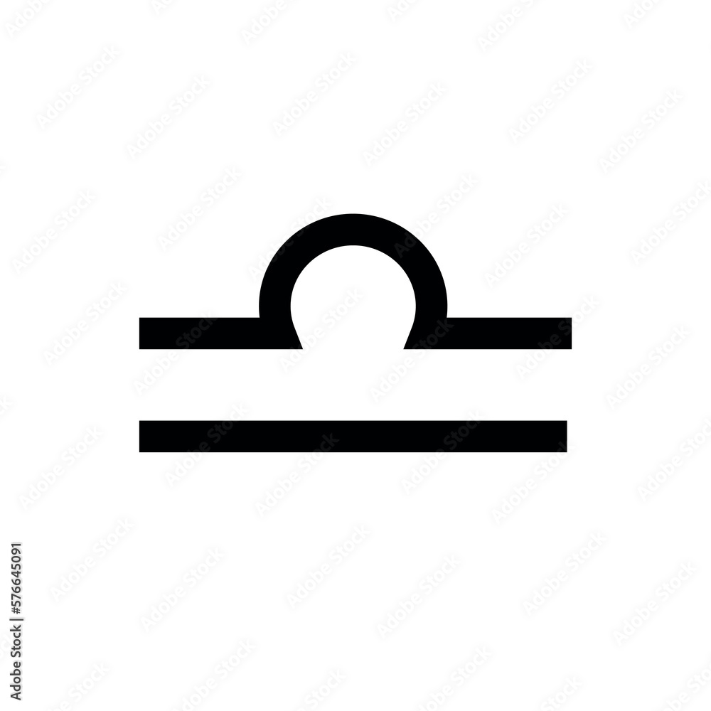 Libra zodiac sign icon. One of the 12 symbols of astrology. Attribute of a horoscope or cosmos. Libra zodiac sign icon. One of the 12 symbols of astrology. Attribute of a horoscope or cosmos.