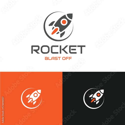 Rocket logo design with the Rocket icon in the letter, Rocket Logo in vector, rocket logo design icon template