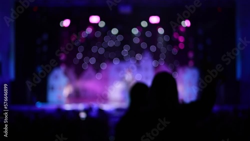 Wallpaper Mural Blur defocus texture, background for design. Singers and musicians perform on scene. Torontodigital.ca