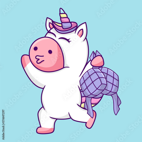 Cute unicorn illustration, cute and fun © avivmuzi