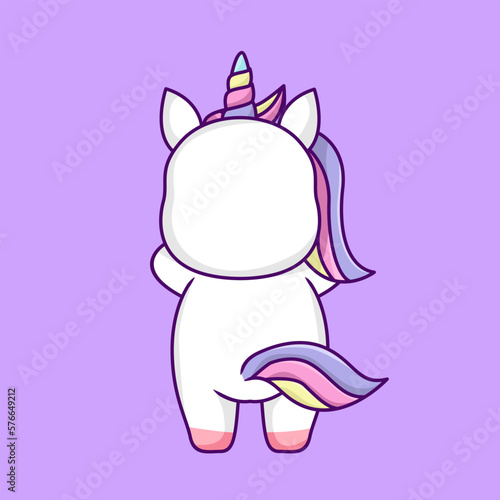 Cute unicorn illustration, cute and fun