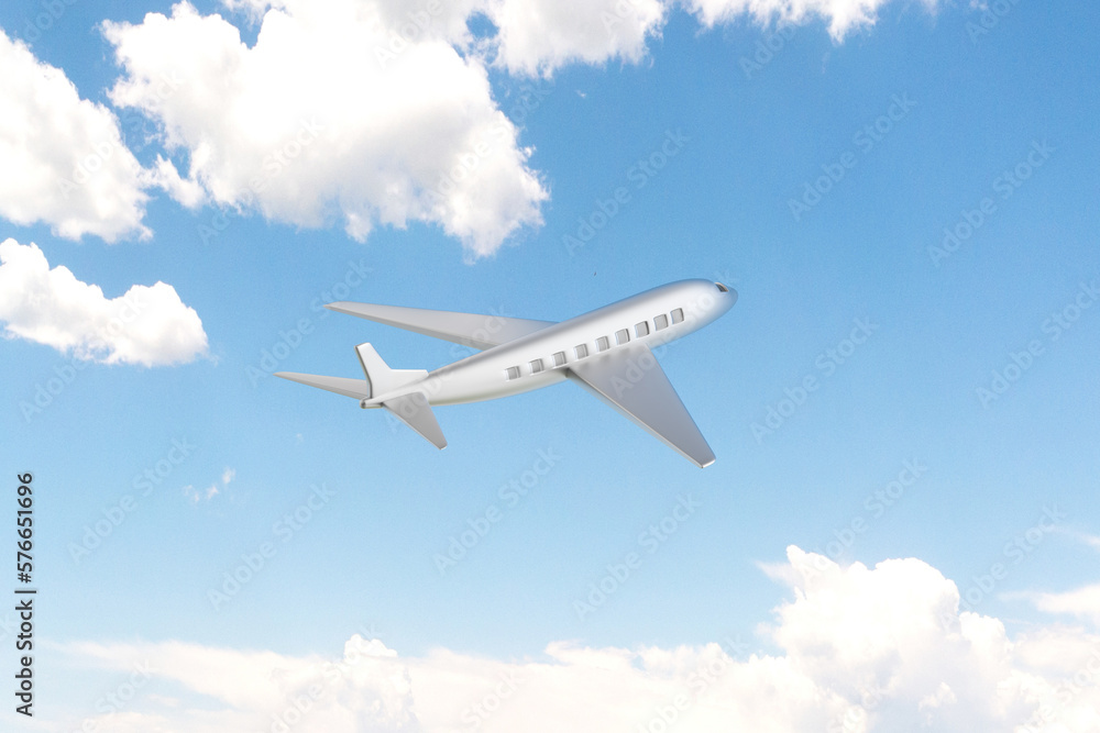 Obraz premium 3D rendering cartoon plane picture