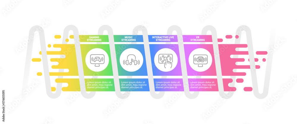 Streaming service for teens infographic chart design template. Online ...