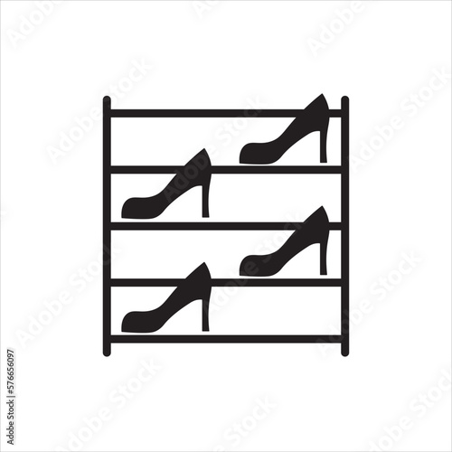 Shoe rack icon vector illustration symbol