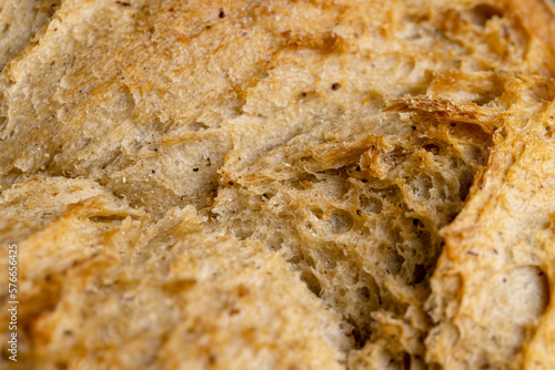 hard crisp crust of a freshly baked loaf of bread