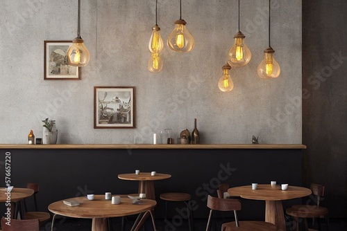 Fotografia a contemporary eatery with rustic accents