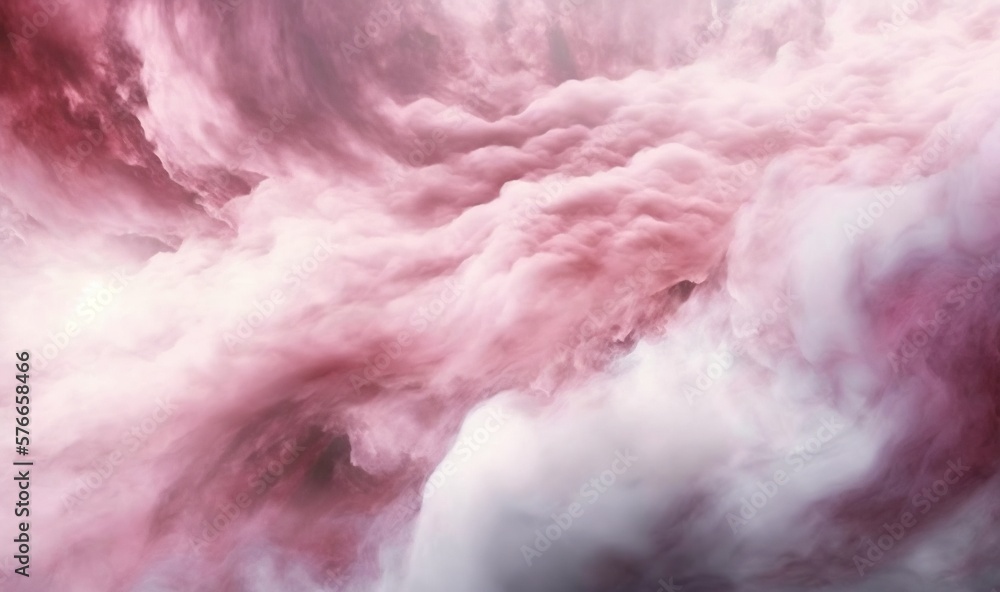 a pink and white cloud filled with lots of smoke in the air. generative ai a pink and white cloud filled with lots of smoke in the air. generative ai