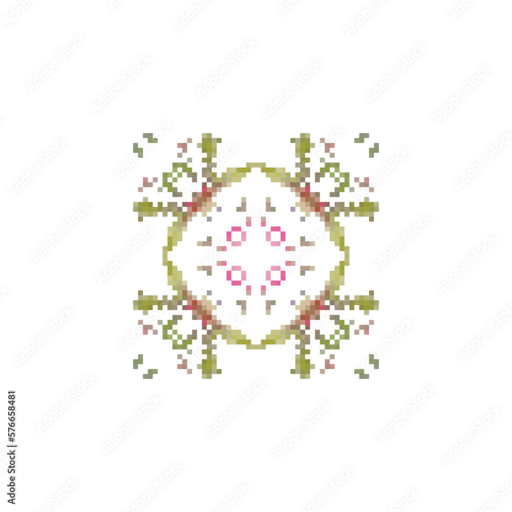 Pixel snowflakes for winter decoration Pixel snowflakes for winter decoration