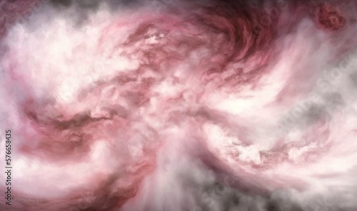  a very large red and white swirl in the sky with a black background.  generative ai © Anna
