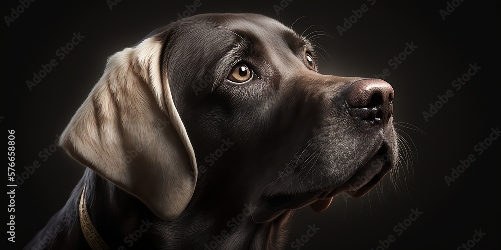 custom made wallpaper toronto digitalblack labrador retriever, Generative AI.