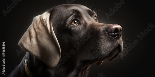 Wallpaper Mural black labrador retriever, Generative AI. Torontodigital.ca