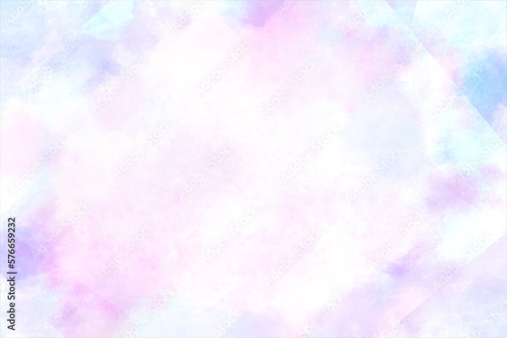 Watercolor Texture Background with Pink Base and Cute Blue Color