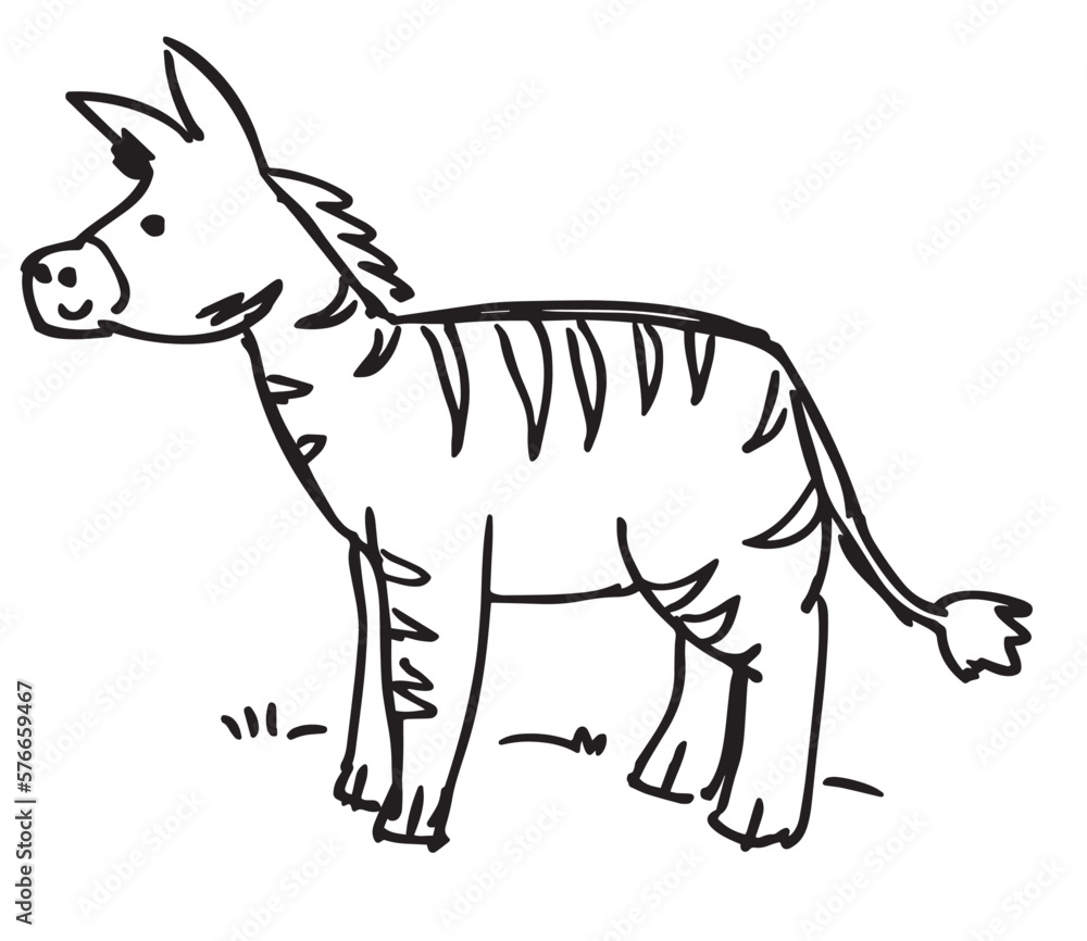 illustration of a zebra vector illustration