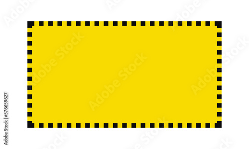 Yellow Black Notch Edge Rectangle Icon