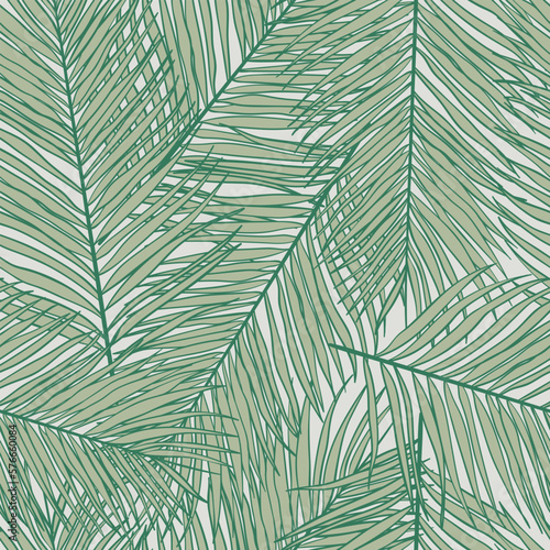 Palm leaves seamless pattern design. Tropical leaves branch summer pattern design. Tropical floral pattern background. Trendy Brazilian illustration. 