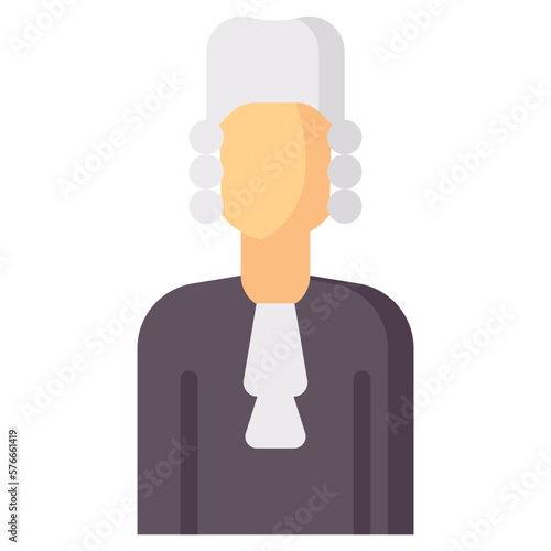judge avatar flat icon