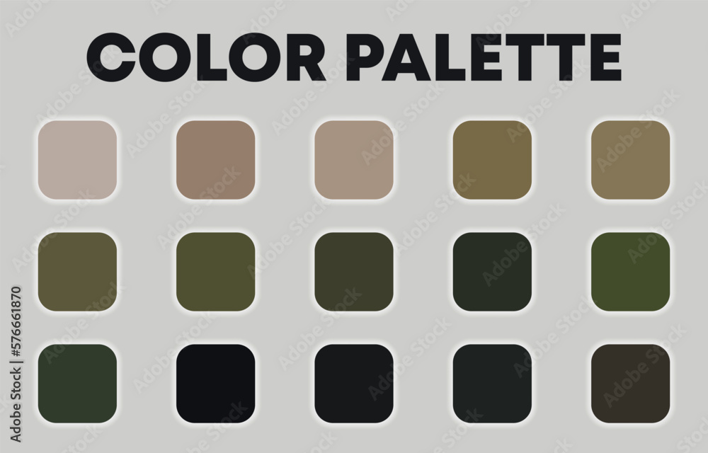Universal seasonal color palette for design. Vector illustration