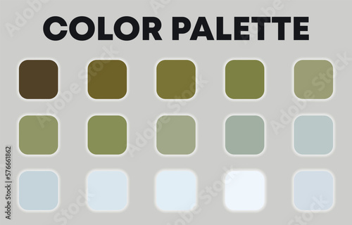 Obraz na płótnie Universal seasonal color palette for design. Vector illustration w salonie